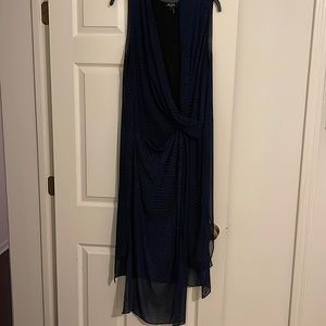 Nic + Zoe Blue/Black dress.  Black knit dress underneath.